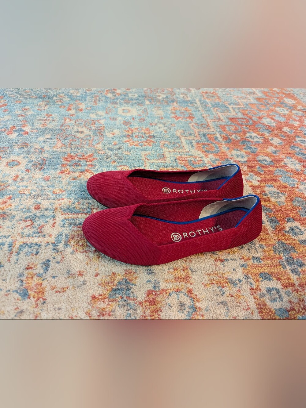 Rothy's Burgundy Knit Slip-On Flats